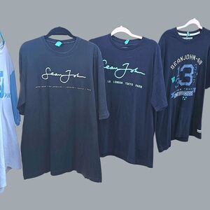 Sean John Men’s T-Shirt Bundle (4) Fits XL – Tag L & 2XL